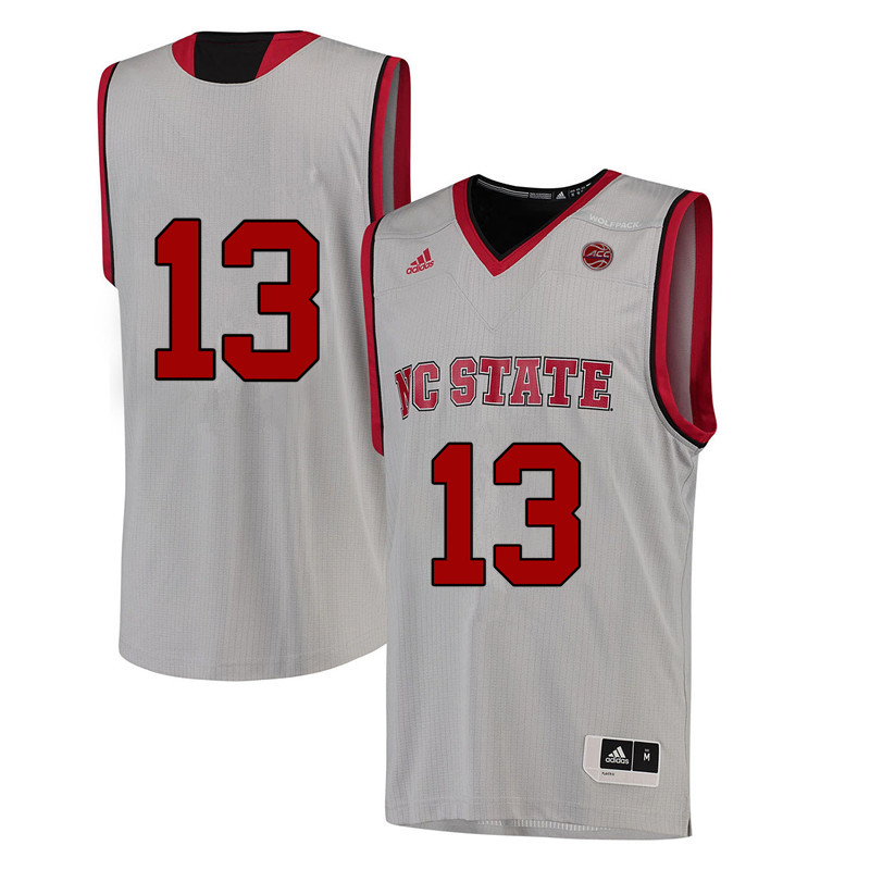 Men #13 Chris Corchiani Jr. NC State Wolfpack College Basketball Jerseys-White